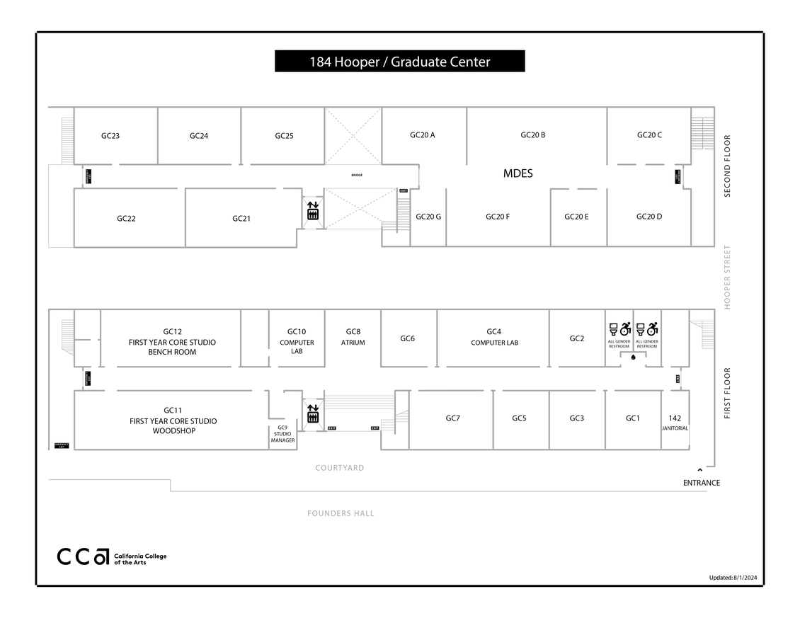 CCA Hooper / Graduate Center Map