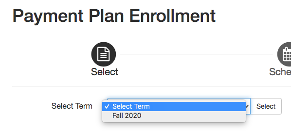 Select Term Payment Plan