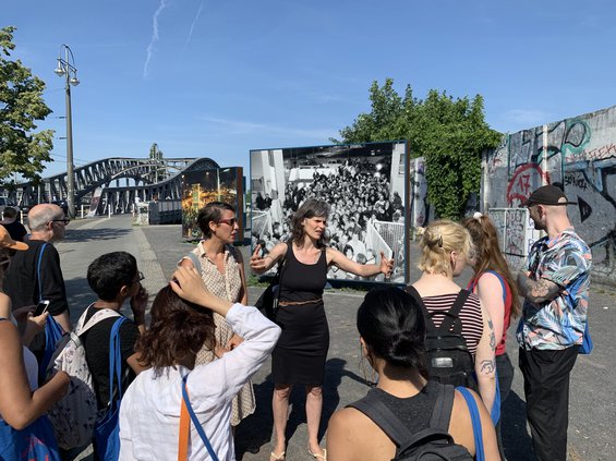 CCA Students visit site of former Berlin Wall with artists who grew up in former East Germany