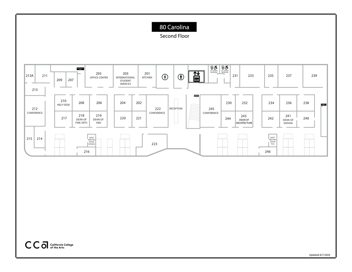 CCA 80 Carolina - Second Floor Map