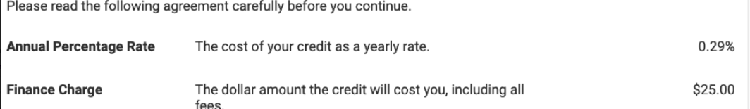 Annual Percentage Rate