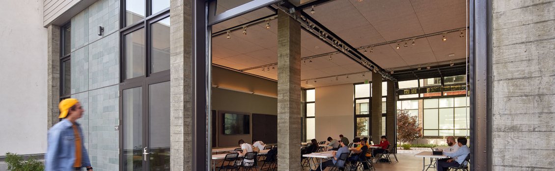 Blattner Hall MPR Garage Doors