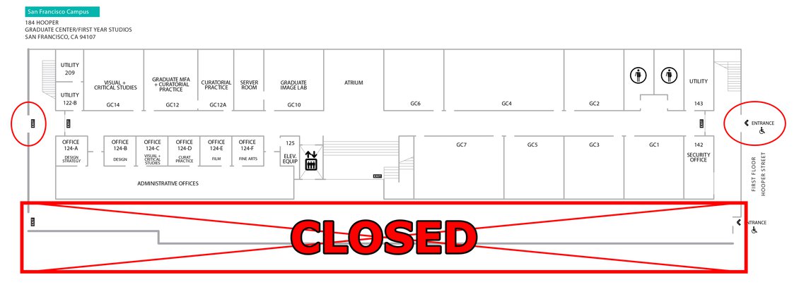 The courtyard between 184 Hooper Street and the 188 Hooper Street construction site will be fenced off and new-but-temporary means to enter and exit 184 Hooper Street will be provided.