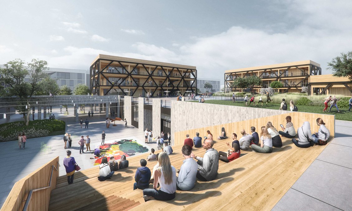 Studio Gang's design for CCA's new "double ground" campus expansion in San Francisco.