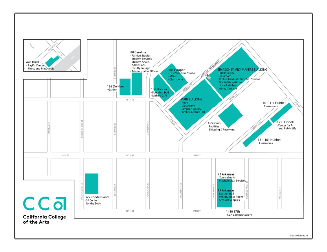 CCA Campus Neighborhood Map