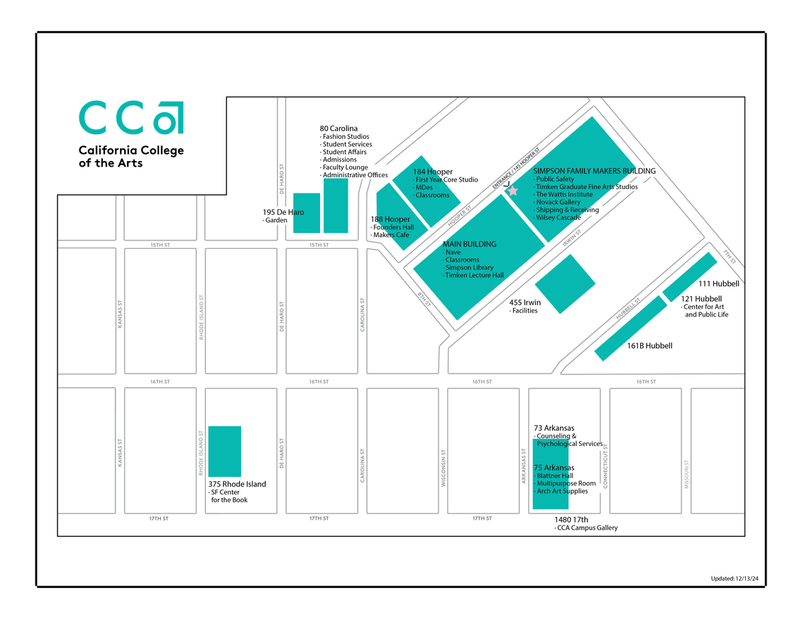 CCA Campus Neighborhood Map