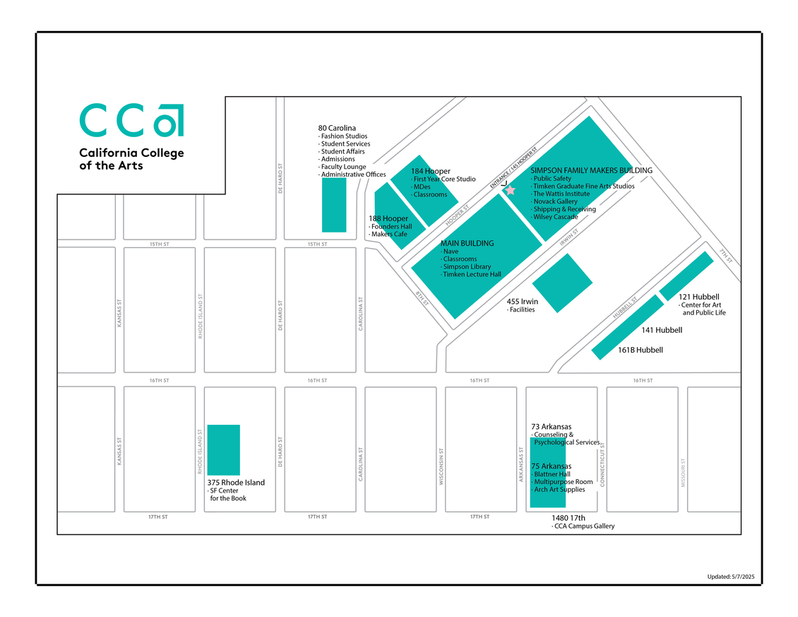 CCA Campus Neighborhood Map