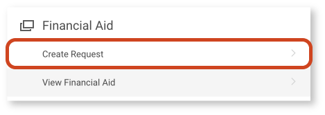 Create Request task in Finances Dashboard task/report menu.