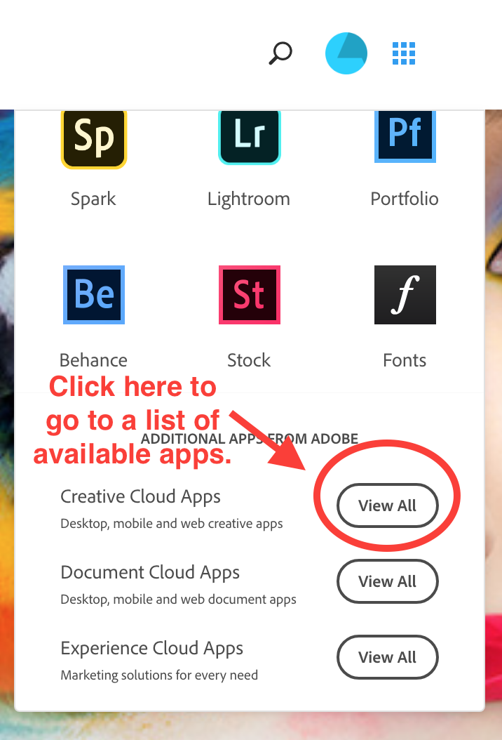 sharing adobe cloud app account