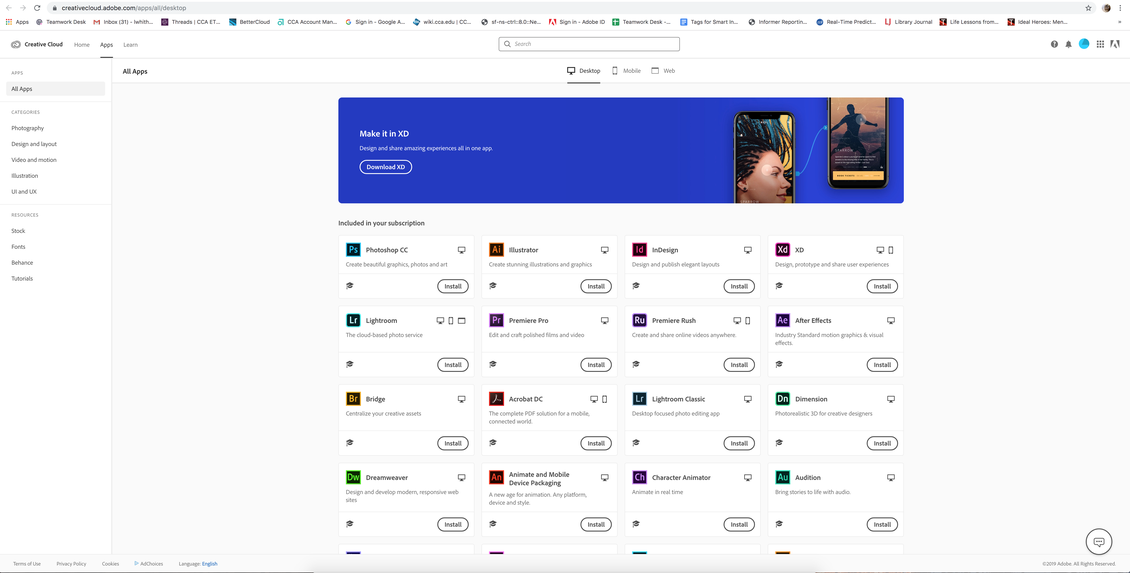 adobe creative cloud system requirements windows