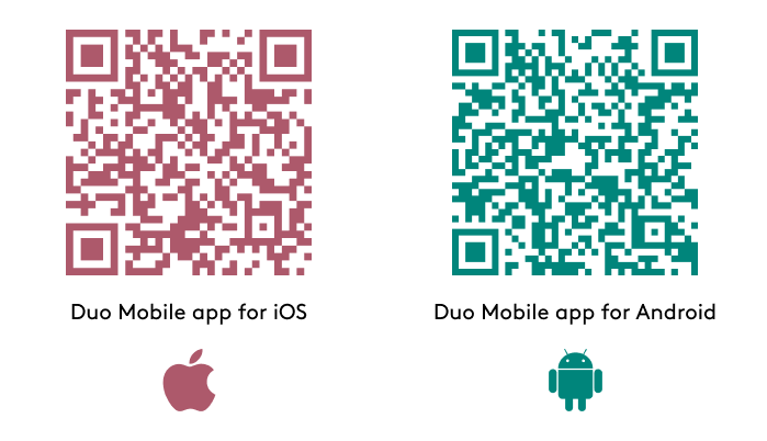 Duo Mobile download QR codes