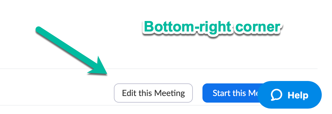 Click on Edit Meeting to go back into the meeting settings.