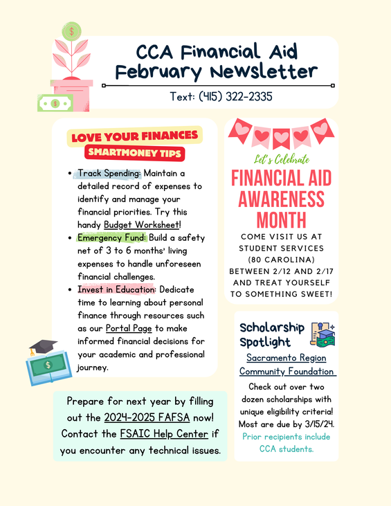 Financial Aid February Newsletter