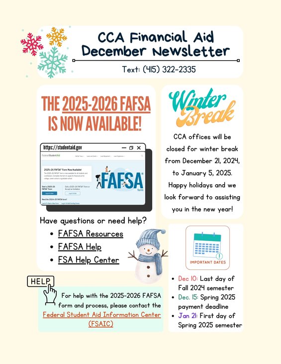 Financial aid newsletter - Dec