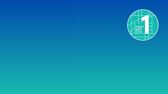 First-Gen CCA Virtual Background Teal and Blue