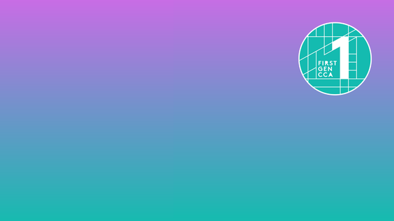 First-Gen CCA Virtual Background Teal and Purple