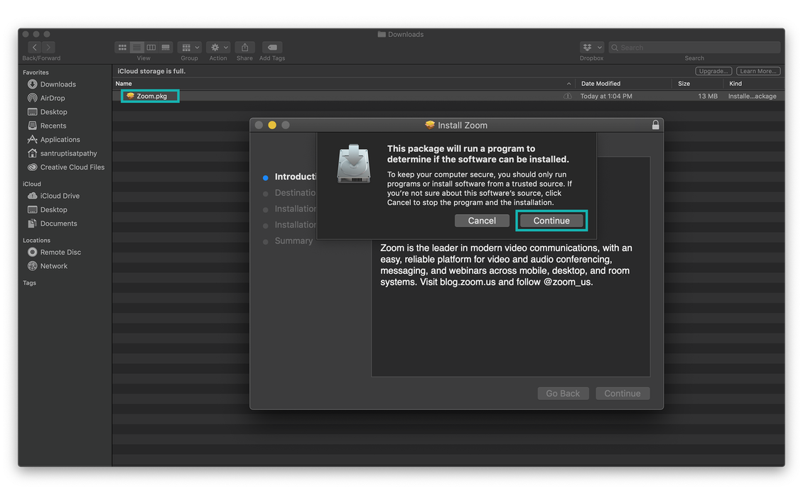 install zoom meeting for mac