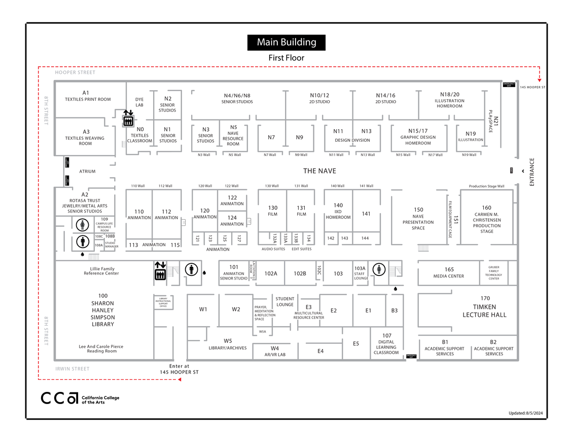 CCA Main Building - First Floor Map