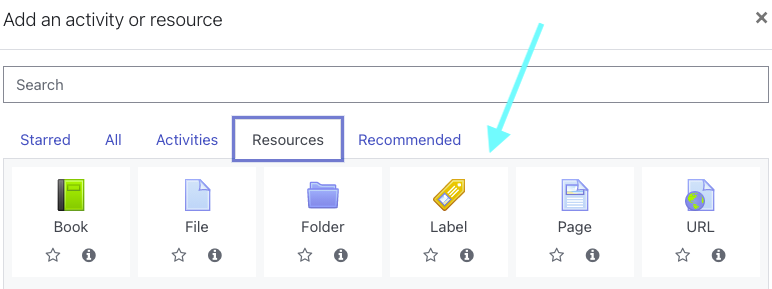 Add Label Resource