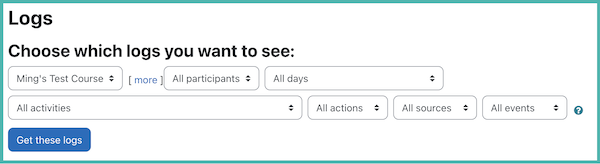 Moodle logs