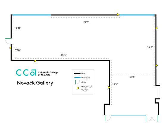 Novack Gallery Floor Plan, With Dimensions