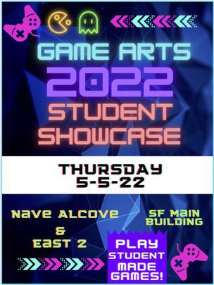 Game Arts Student Showcase Poster