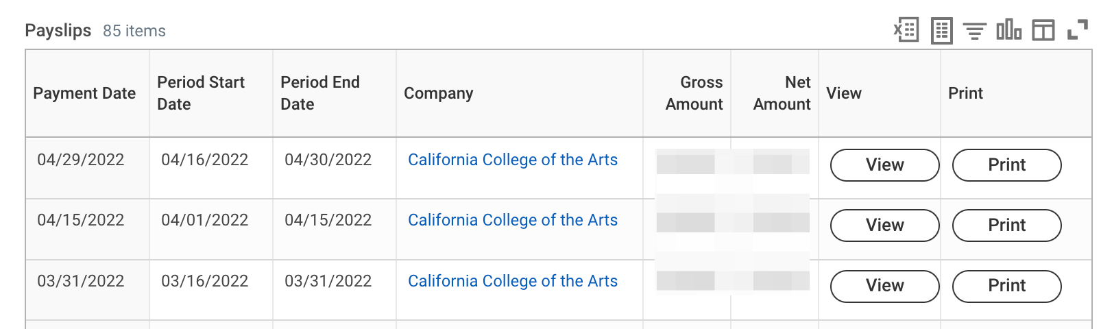 View My Payslip