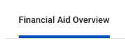 Financial Aid Overview tab