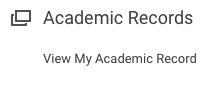 View my academic record button