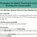 UDL Strategies for Global Teaching & Learning: Starting the Conversation