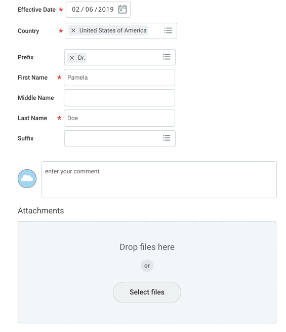 Legal name change form