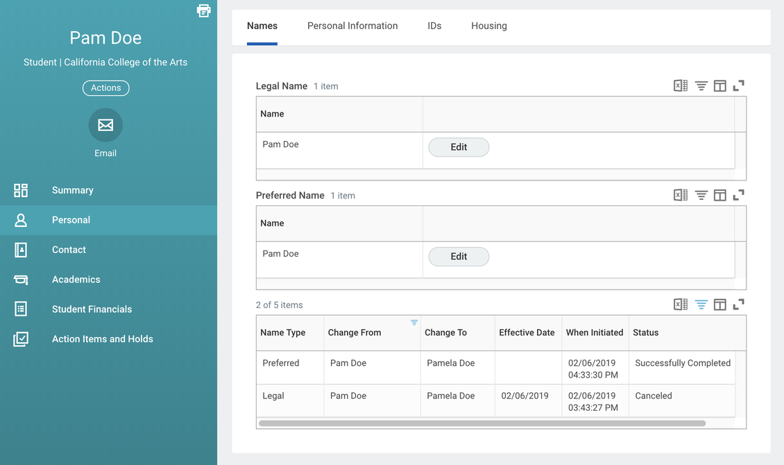 Updating My Name Personal Information Step by Step Guide CCA