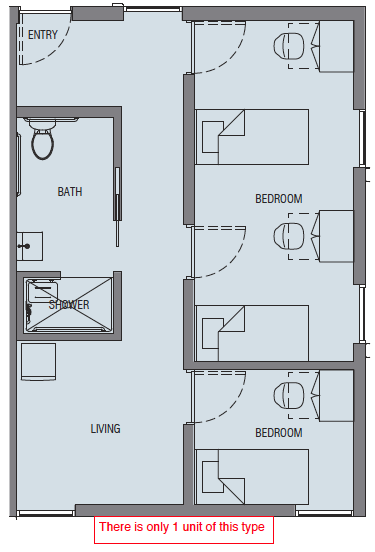 Founders 2 Bedroom Suite Floorplan