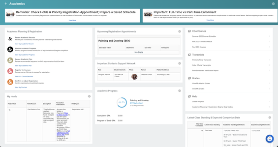 Academics Dashboard