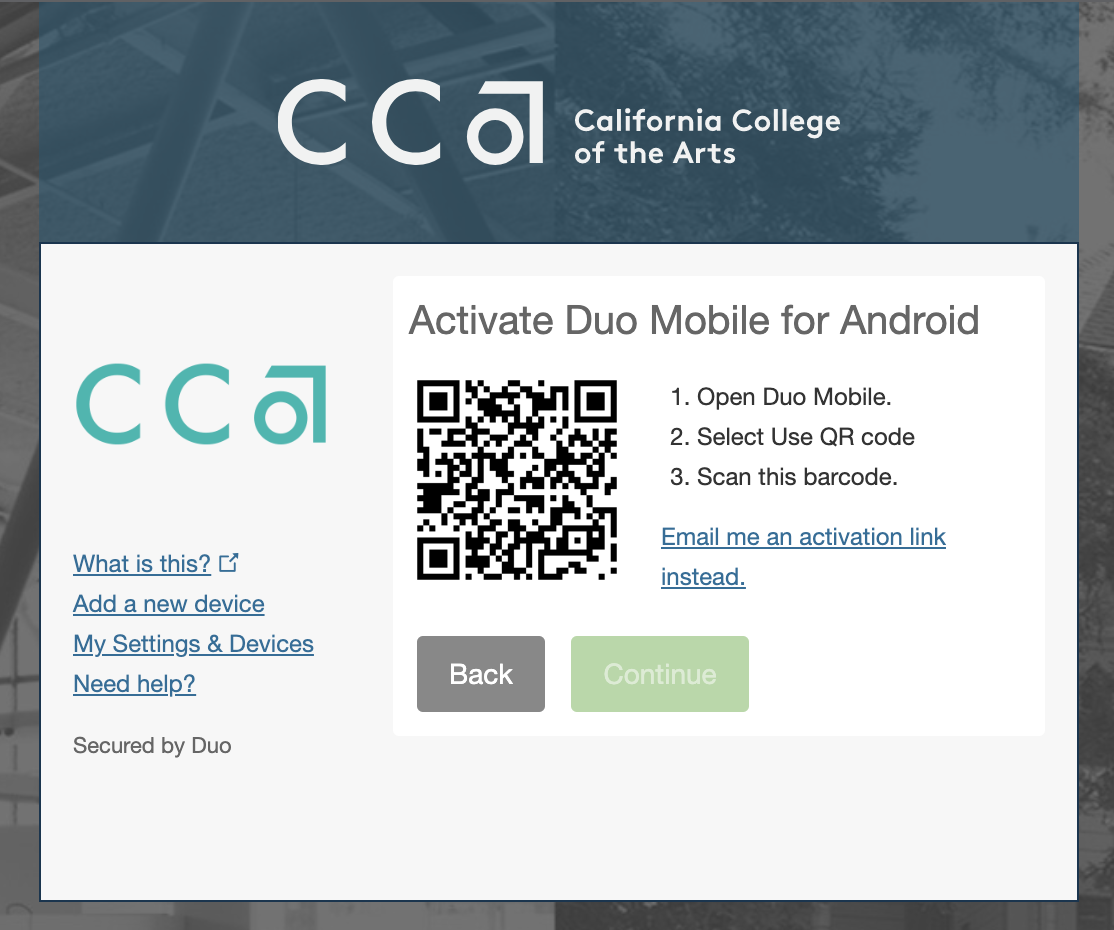 Enroll in Duo for More Secure Logins CCA Portal