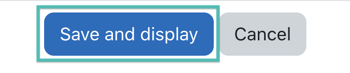 Screenshot of Save and display button