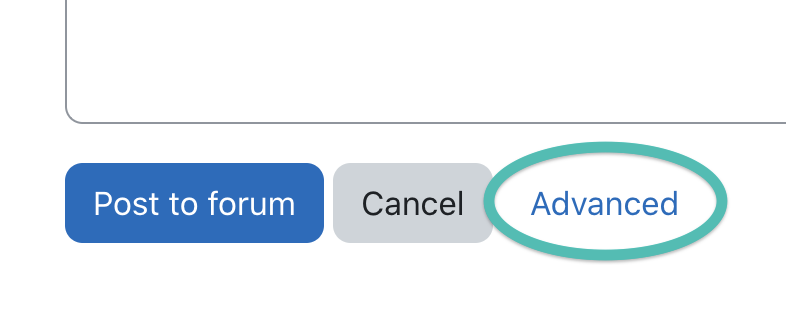 Advanced option location on Moodle forums