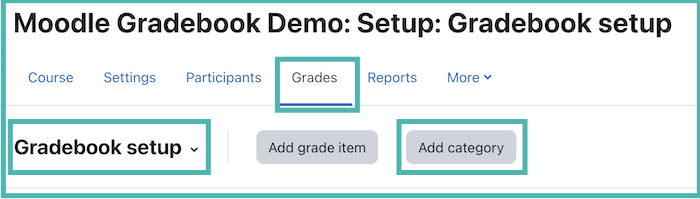 Select create a new grade category