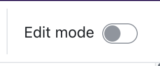 Edit Mode toggle on Moodle