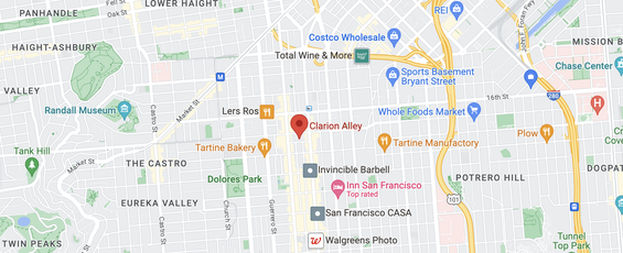 clarion Alley Location on google maps