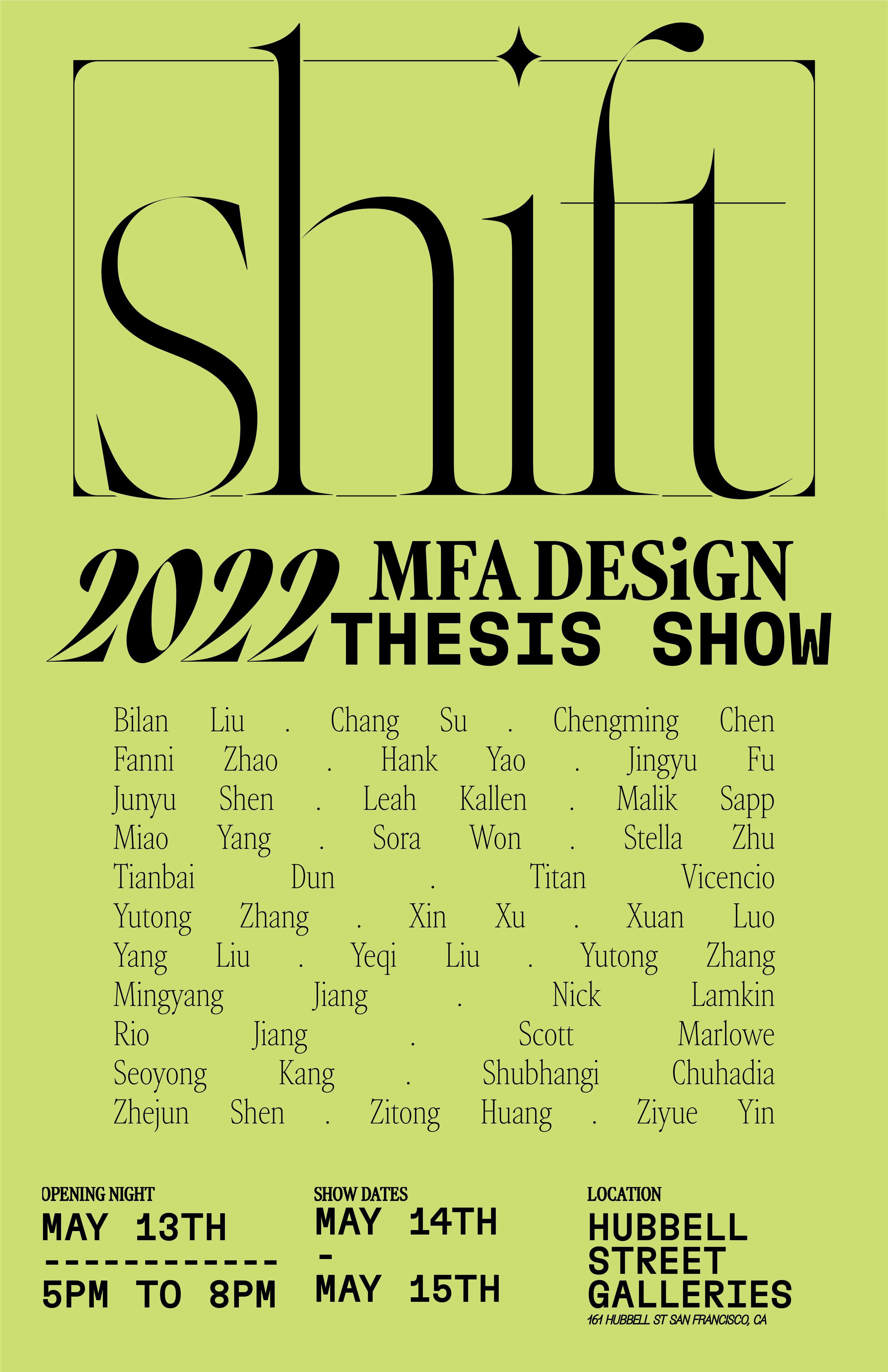 MFA Design 2022 Thesis Poster