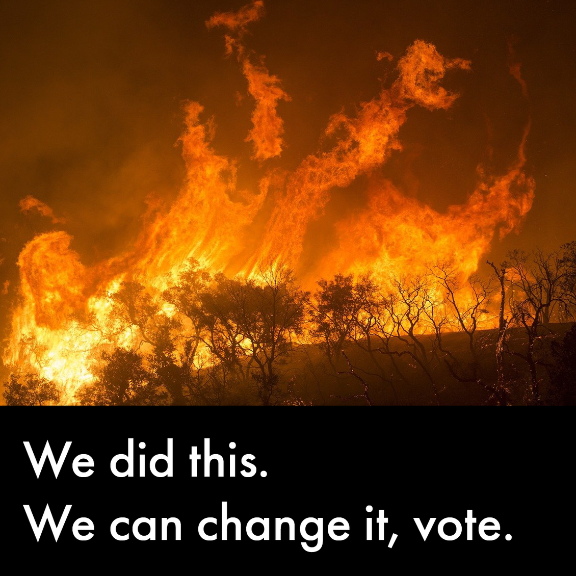 Vote to Fight Climate Change, courtesy of Scott Underwood & Howsem Wang