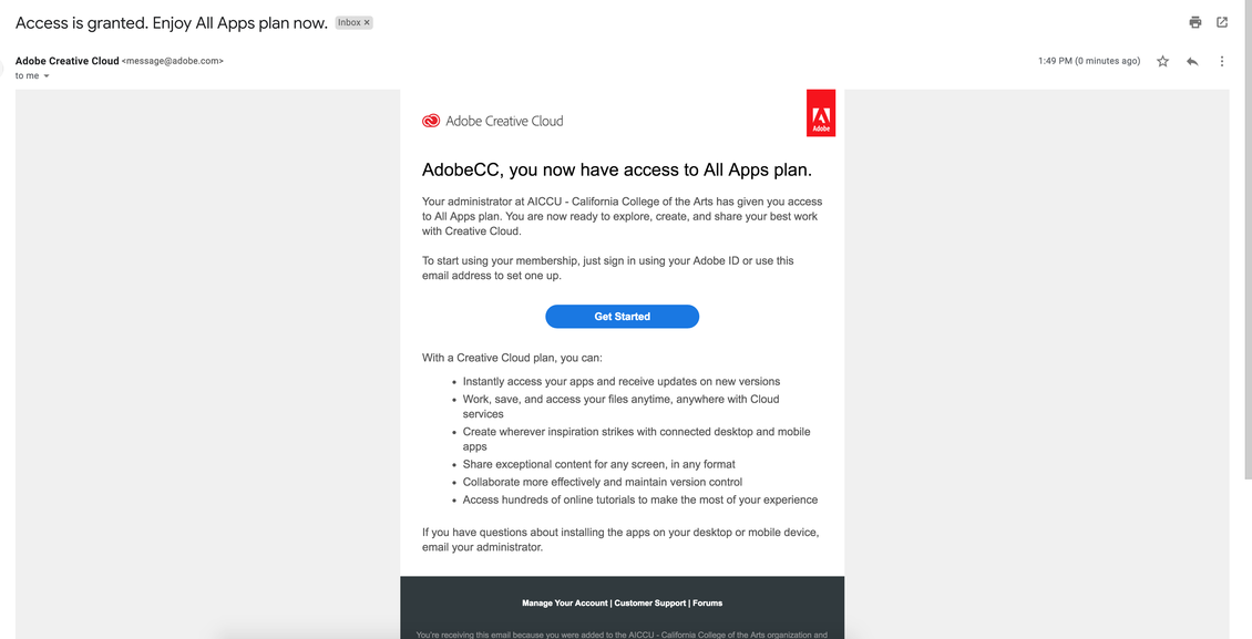 adobe creative cloud account