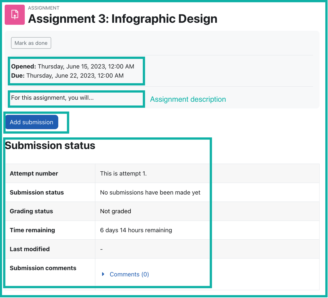 assignment student view