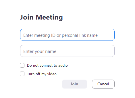 Join a Meeting Client Options