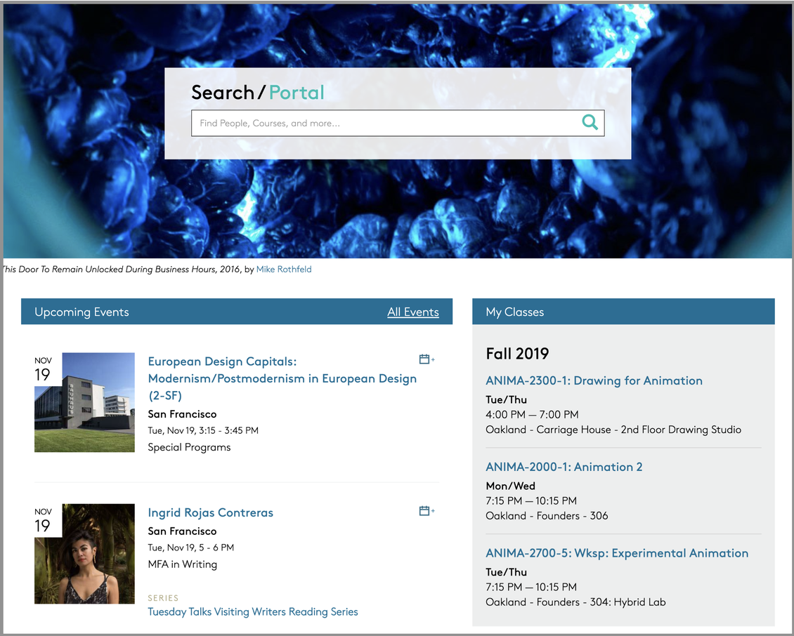 Portal My Classes widget