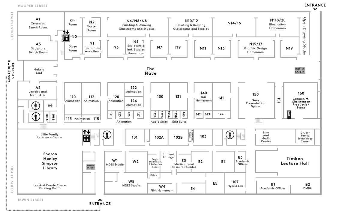 CCA 1111 8th St First Floor Map