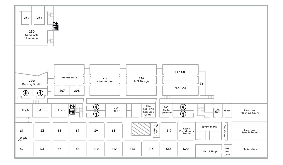 CCA 1111 8th St Second Floor Map