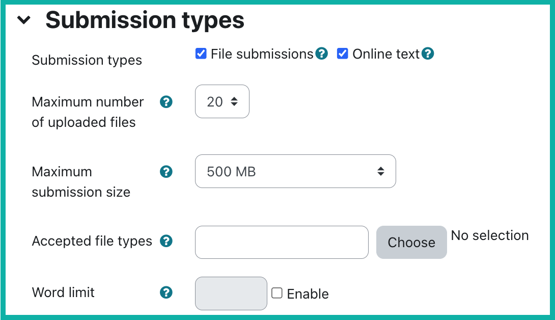 submission types