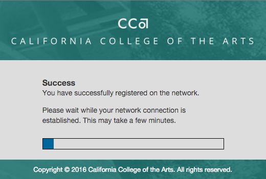 Authentication success message.